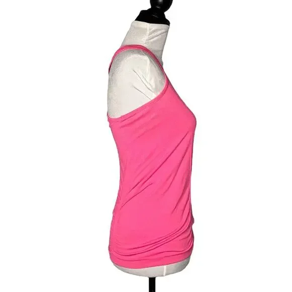Athleta Ruched Tank Top Hot Pink Size Small - Picture 5 of 7